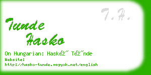 tunde hasko business card